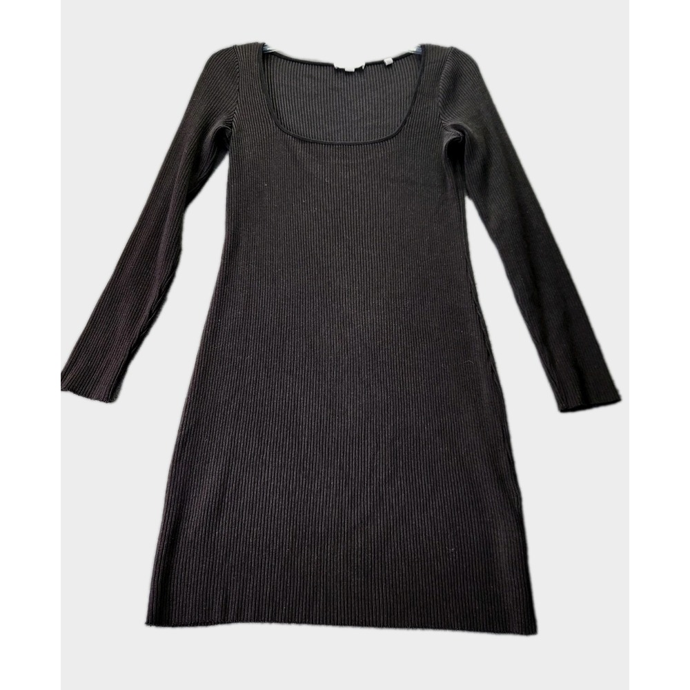 Vince Midi Sweater Dress Women Size M Knit Ribbed Bodycon Minimalist‎ Effortless